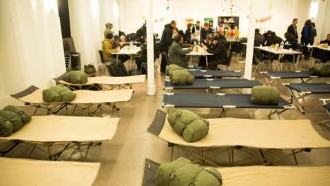 Gymnase réquisitionné