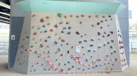 Mur d'escalade de ile aux cygnes